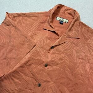 Tommy Bahama Original Fit Orange Tropical Silk Men’s Medium Shirt